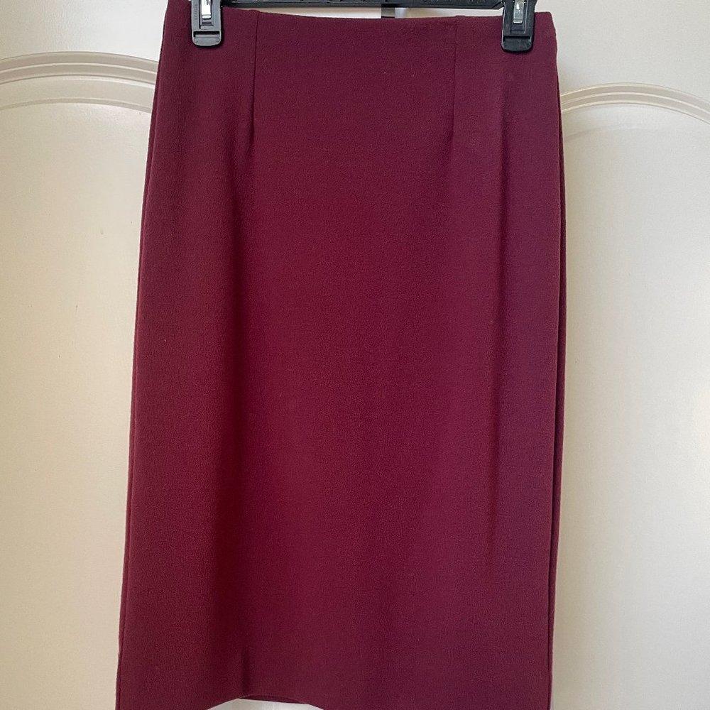Halogen Burgundy Pencil Skirt XS
